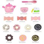 ABS Wooden Tea Party Set with Cupcake Stand Play Food Kitchen Accessories for