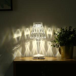 Wholesale Bar Diamond Table Lamp Crystal Clear Usb Table Lamp 7x15.5cm from china suppliers