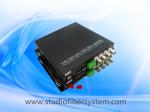 4CH analog video audio fiber converter with black aluminum case