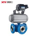 3-Way L-Type High Platform Flanged Ball Valve US Currency Return refunds up to