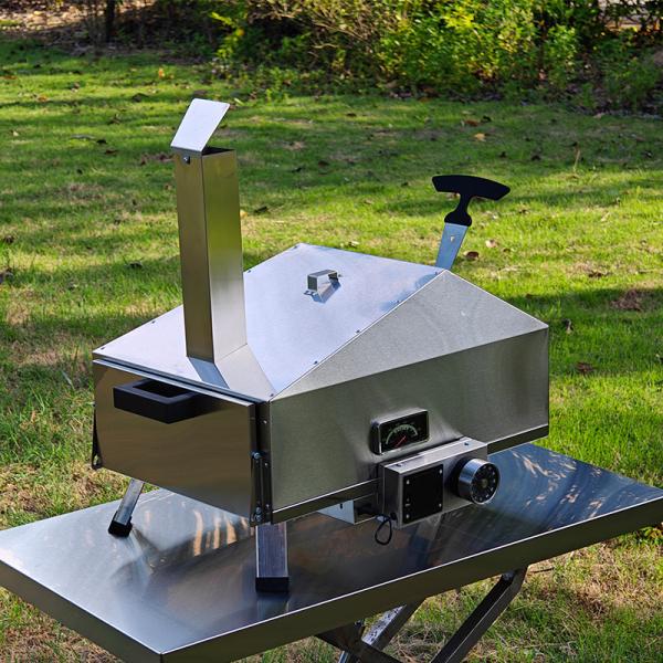 12 inch Outdoor Wood Pellet Pizza Oven with Thermometer Wood Burning Pizza Stone