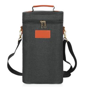 Wholesale Leakproof Insulated Padded 2 Bottle Gift Tote Carrier Custom Travel Wine Bag with shoulder strap from china suppliers