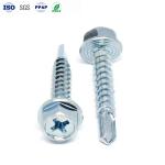 High Strength Flange Head Self Tapping Screw Blue Zinc Electroplated Custom