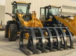 Best price grapple loader for grass and log wood grapple wheel loader for sale