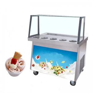 Wholesale Thai Square 1000W Rolled Ice Cream Maker Yogurt Maker Machine With Scraper from china suppliers