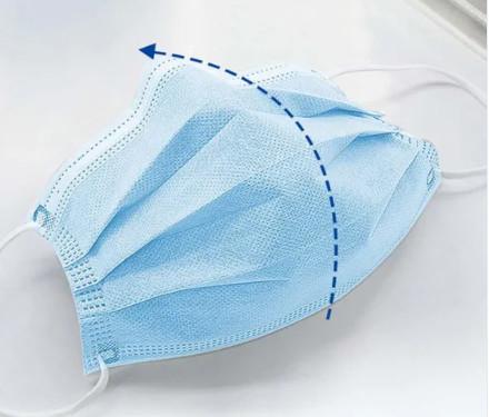 Blue 3 Ply Disposable Mask , Standard Earloop Face Mask Good Breathability