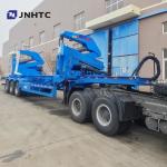 New China Official Truck Container Side Lifter Lowbed Semi-Trailer With Crane