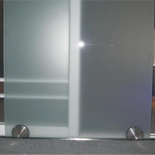 Frosted Frameless Sliding Glass Barn Door Interior With Hardware Kit And Door