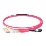 2m (7ft) MPO Female to 6 LC UPC Duplex OM4 50/125 Multimode Fiber Breakout Cable