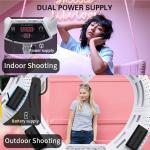 Heart Shaped 18 Inch LED Ring Light 96watt Digital Screen Lash Lamp USB Recharge
