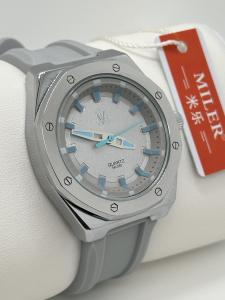 Wholesale Classic Black Silicon Strap Watch Mens Watch With Elastic Band White Dial from china suppliers