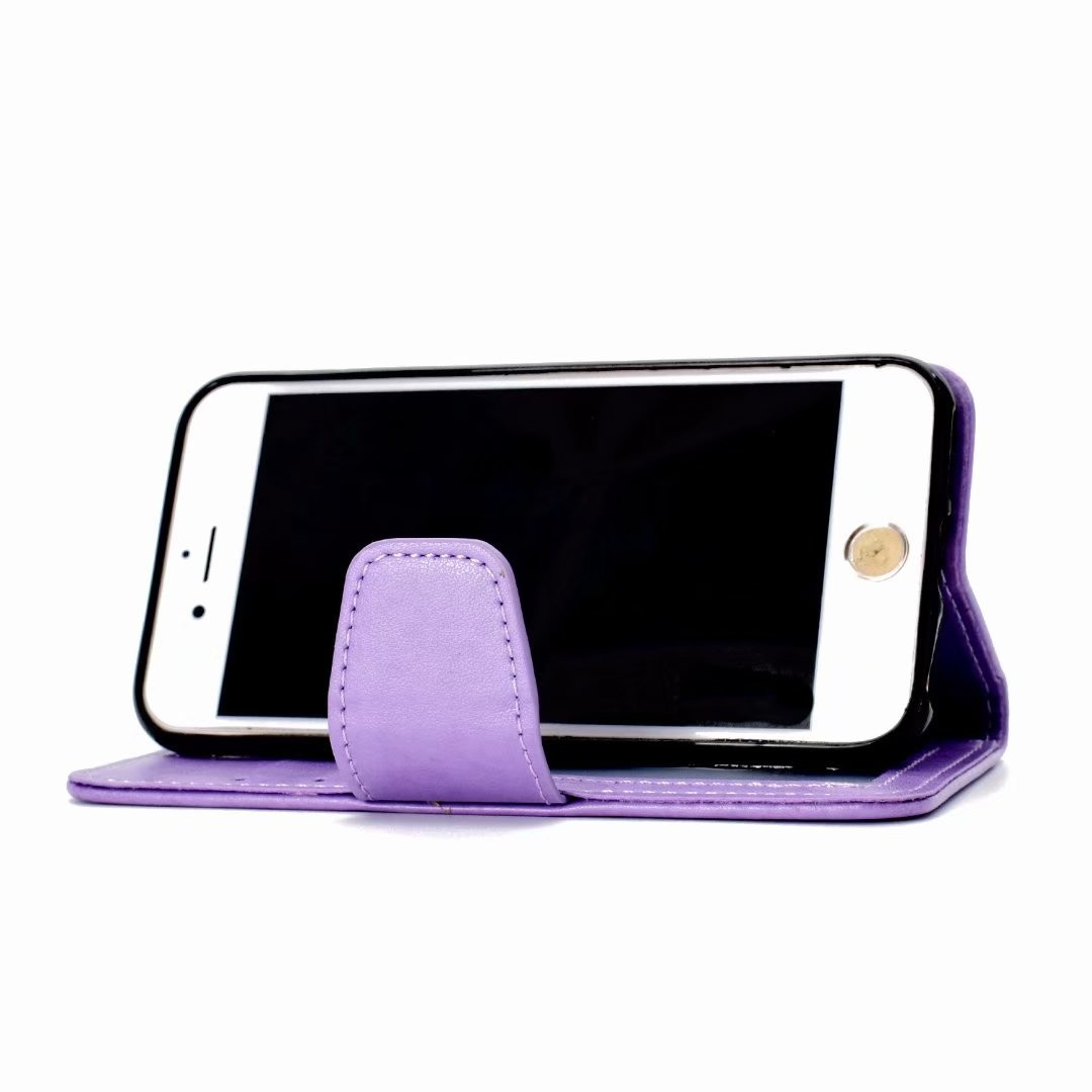 Embossed Mermaid Mariner Spirit Leather Wallet Case for iPhone