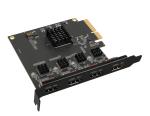 Resolution 4-Channel PCIe Video Capture Card for Simultaneous Display and
