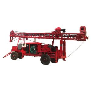 Wholesale Trailer Type Mud Rotary Drilling Rig , Mobile Borehole Drilling Machine 400m Depth from china suppliers