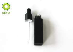 Wholesale 10ml Matte Black Glass Dropper Bottles Square Shape For CBD Essential Oil from china suppliers