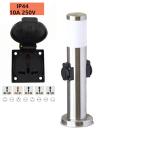 Stainless Steel Outdoor Garden Electrical Power Sockets Outlet LED Post Light