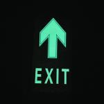 Emergency Exit Photoluminescent Signage With Glow Time Of 8 - 12 Hours