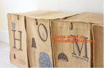 Custom-built hot sale jute clothes store receive cube storage basket, jute dirty