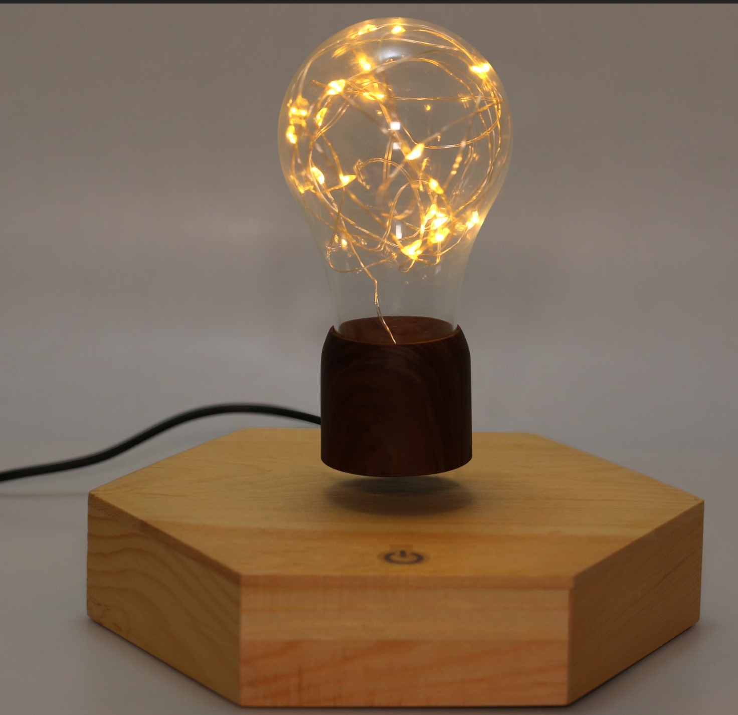 octagon levitation lamp ,magnetic floating led bulb light,flying night light