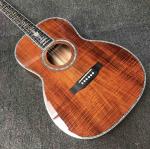 Custom Grand 39" KOA Wood 00045 Parlor Acoustic Guitar 100% All Real Abalone
