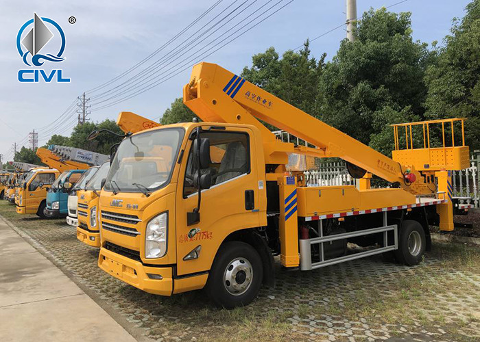 150hp Aerial Work Truck 17m Telescopic Foldable Aero Vehicle Boom Lifter Wheeled Elevator