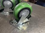 Heavy Duty Trolley Cart Wheels With 2.5 Bolt Hole Spacing Rubber / Nylon Swivel