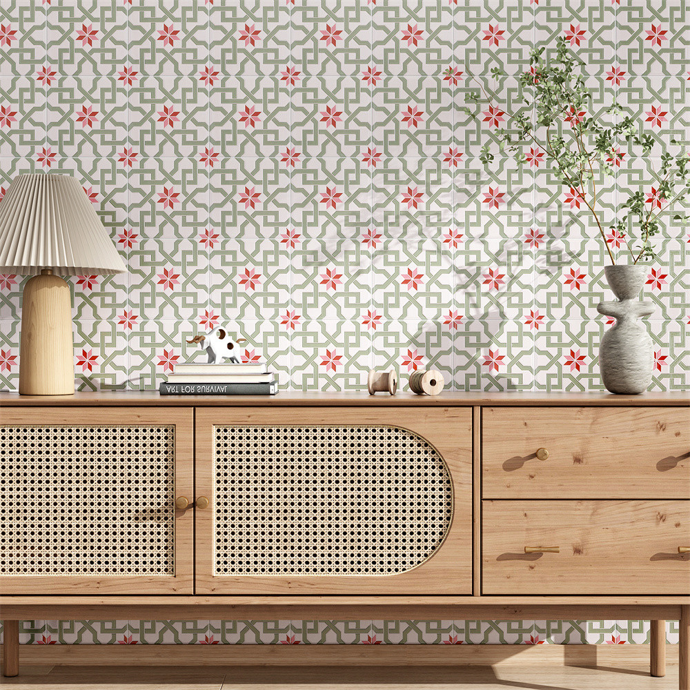 Durable 200x200mm Grade AAA Ceramic Rustic Tile For Living Room And Beige And Pink Wall Tile For Bedroom