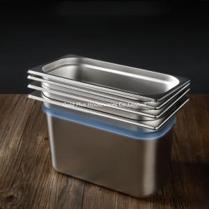 Wholesale Food container 1/1 anti-rust metal food tray  food pans with cover for hotel commercial stainless steel pan from china suppliers