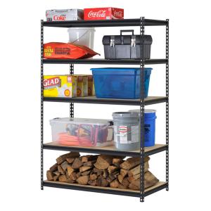Wholesale Boltless Rivet Metal Garage Rack With Adjustable Wooden Tiers from china suppliers
