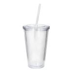 Double Wall Reusable Plastic Acrylic Water Bottle Clear For Parties Birthdays