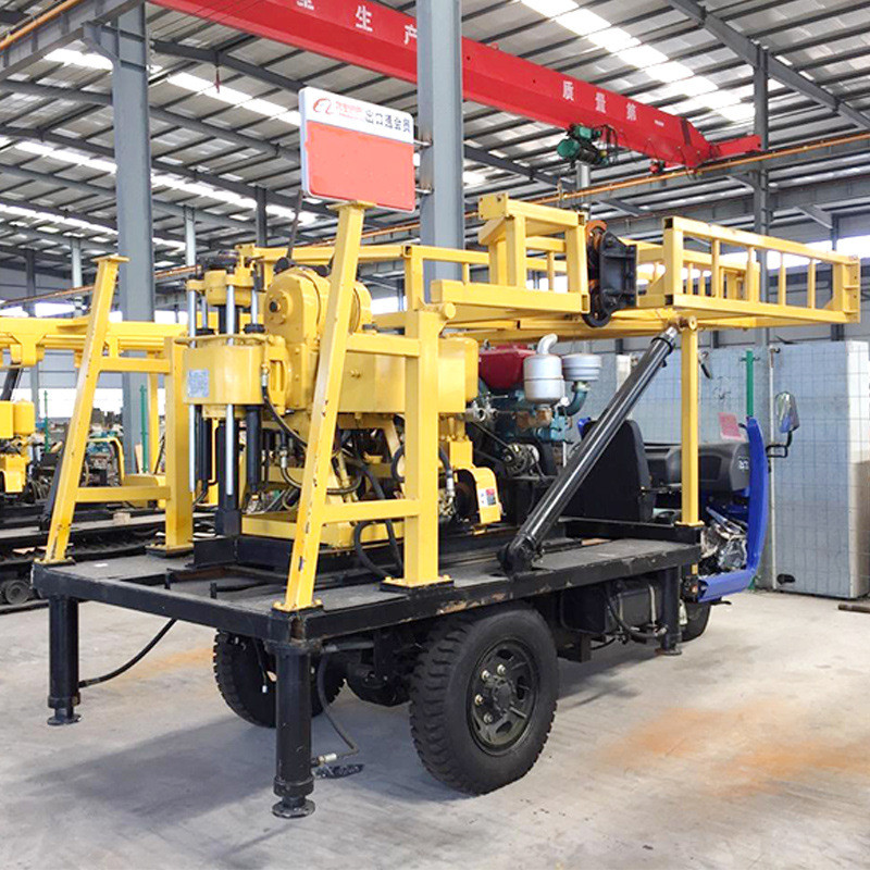 Agricultural Small Wheeled Water Well Drilling Rig 200 Meter