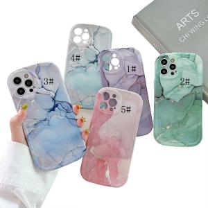 Wholesale Marble Watercolor Lens Protection Soft IMD Case For iPhone 13 Max from china suppliers