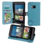 pu leather wallet smartphone accessory cases for HTC ONE M9