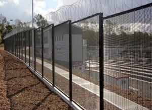 Wholesale Black PVC Coated Welded Wire Mesh Rigid Anti Climb Security Fence Panel 11 Gauge from china suppliers