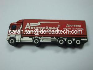 Wholesale Customized Truck Shaped PVC USB Flash Drives, 100% Original and New Memory Chip from china suppliers
