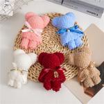 Square Teddy Bear Plush Toy Stuffed Towel Set for Children's Toys Christmas