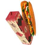 Food Catering Kraft Paper Takeaway Box Recyclable Container for Burgers