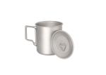 420ml Pure Titanium Cookware Ultralight Titanium Camping Pot Cup 90g Weight