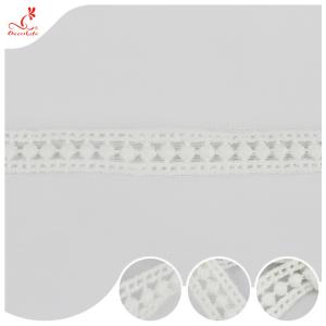 China Bilateral Mesh Lace Trimmings 100% Cotton Lace Ribbon 1.4cm For Textiles Sofa on sale