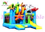 0.55mm PVC Tarpaulin Multiplay Inflatable Jumping Castle With Slide And Sea