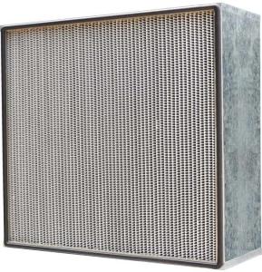 China Deep Pleated High Efficiency HEPA Filter Leak Proof with Hot Melt Beads Separator on sale