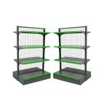 Euro style supermarket gondola shelves grid shelf