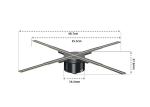 LED Holographic Image Projector Remote Control 3D Fan Projector
