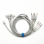HP / HP EKG Cable With 10 Lead Wires 2 Pin Connector Grey Color 989803151651