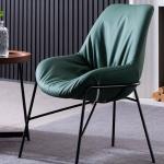 27.9 Inch Modern Leisure Chair Scratch Resistant Leather Sofa Chair With Metal