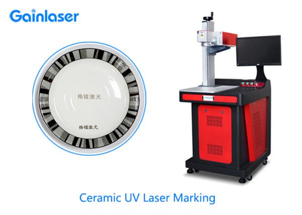Ceramic UV Laser Marking Machine 5W Water Cooled for Logo , QR code , Number ,