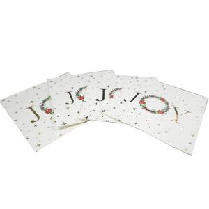 Wholesale Odorless Durable Christmas Cocktail Napkins , Disposable Patterned Paper Serviettes from china suppliers
