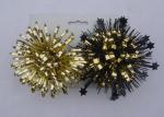 Gold yellow 4Inch PET Firework fancy bows for wrapping paper , gift bags and