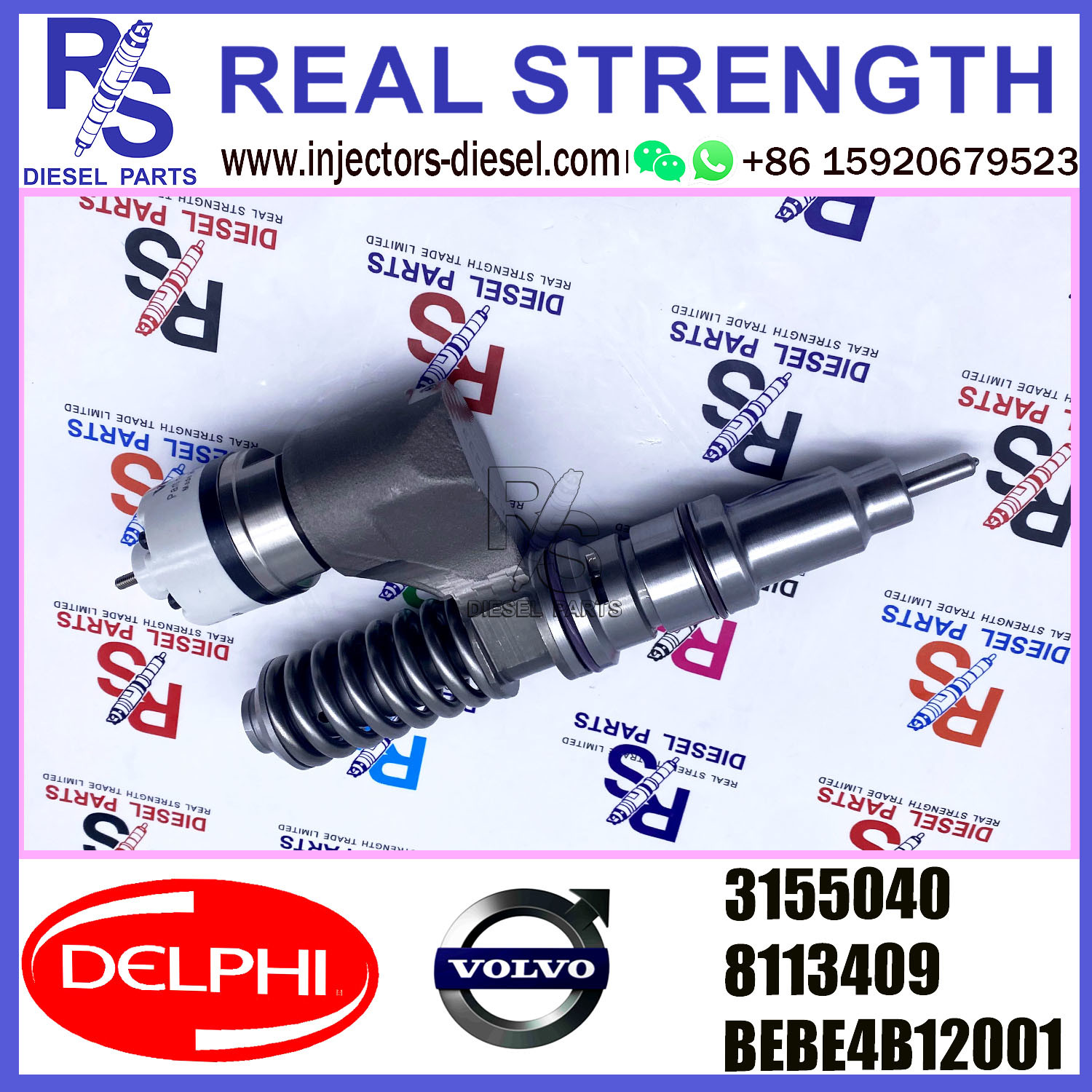 V-O-L-V injector 3155040 3155040 8113409 Diesel pump Injector DELPHI BEBE4B12001 A3 for V-O-L-V FH12 3039 EURO