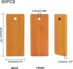 Ecofriendly Bamboo Chip DIY Keychain Bamboo Pendant Wooden Crafts Blank Chips